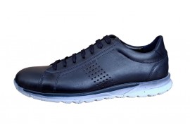 Pantofi casual barbati din piele naturala bleumarin 397BL